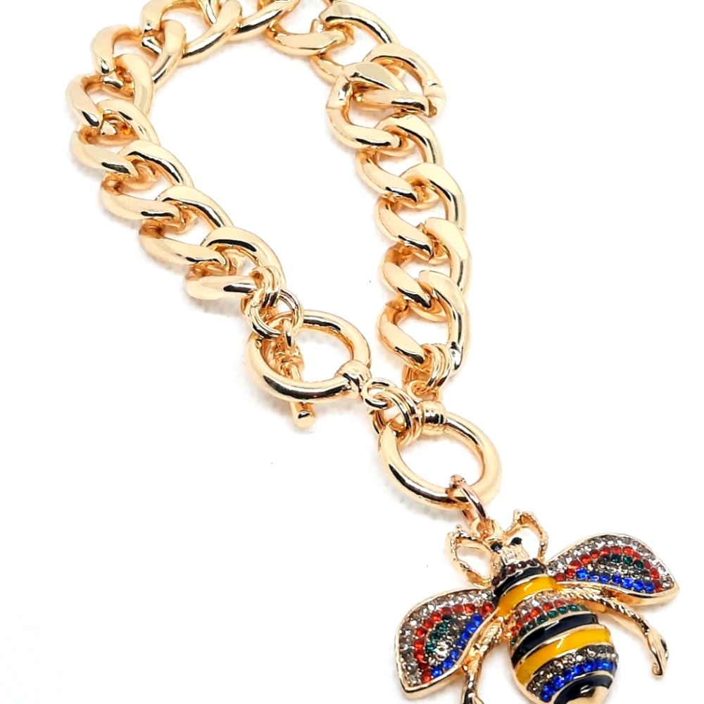 Queen Bee Gole Chunky Bracelet